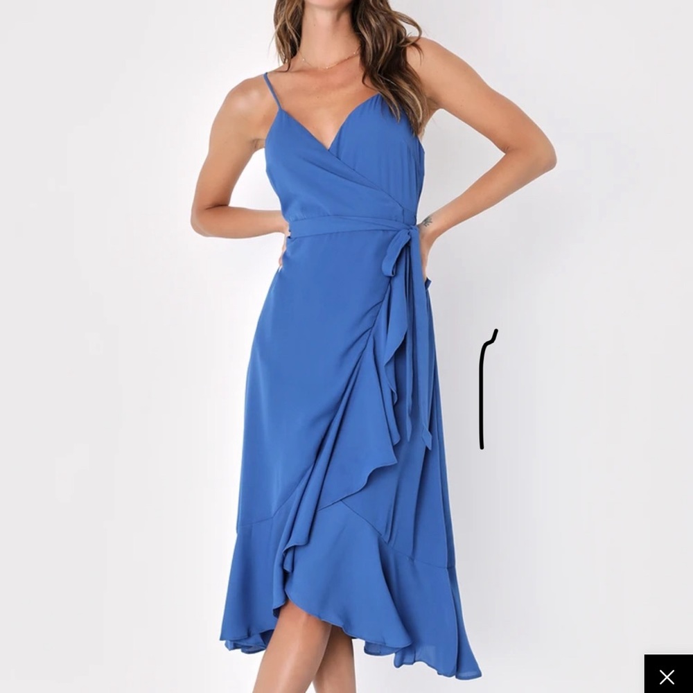 Lulus Manhattan Moment Blue Dress